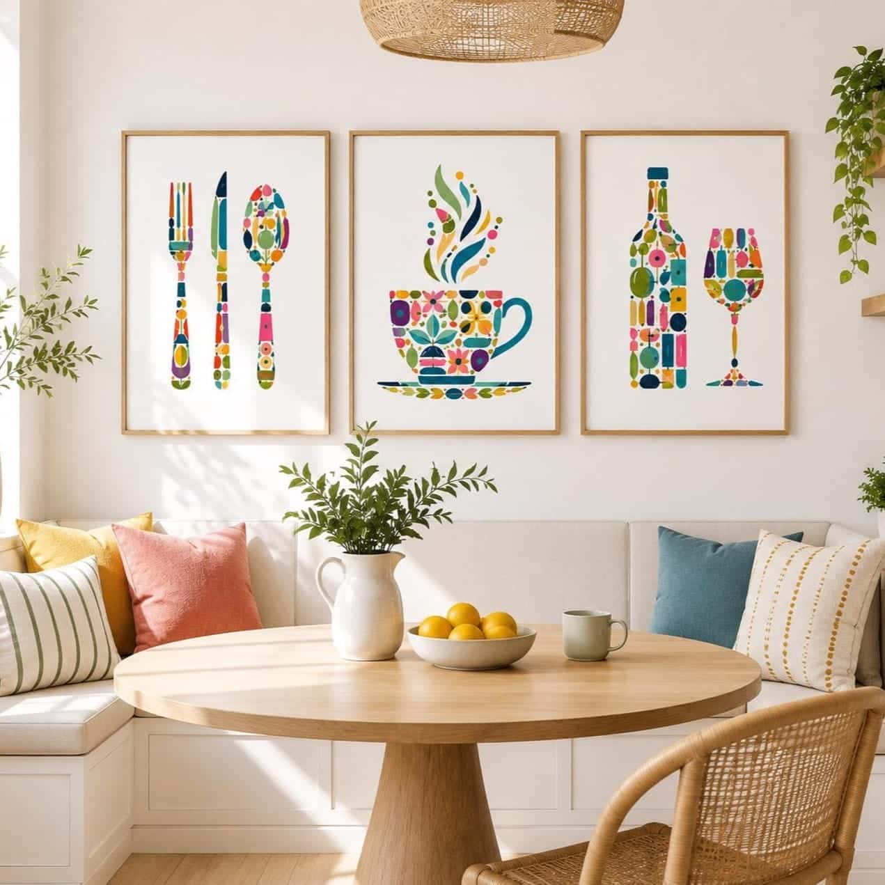 Kitchen or Dining Artwork |  Home Wall Art | Trio, A2 at XILEF Art