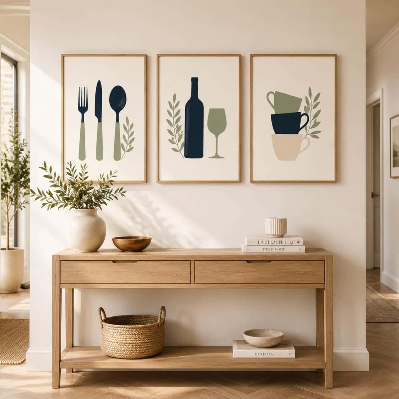 Kitchen or Dining Artwork |  Home Wall Art | Trio, A2 at XILEF Art