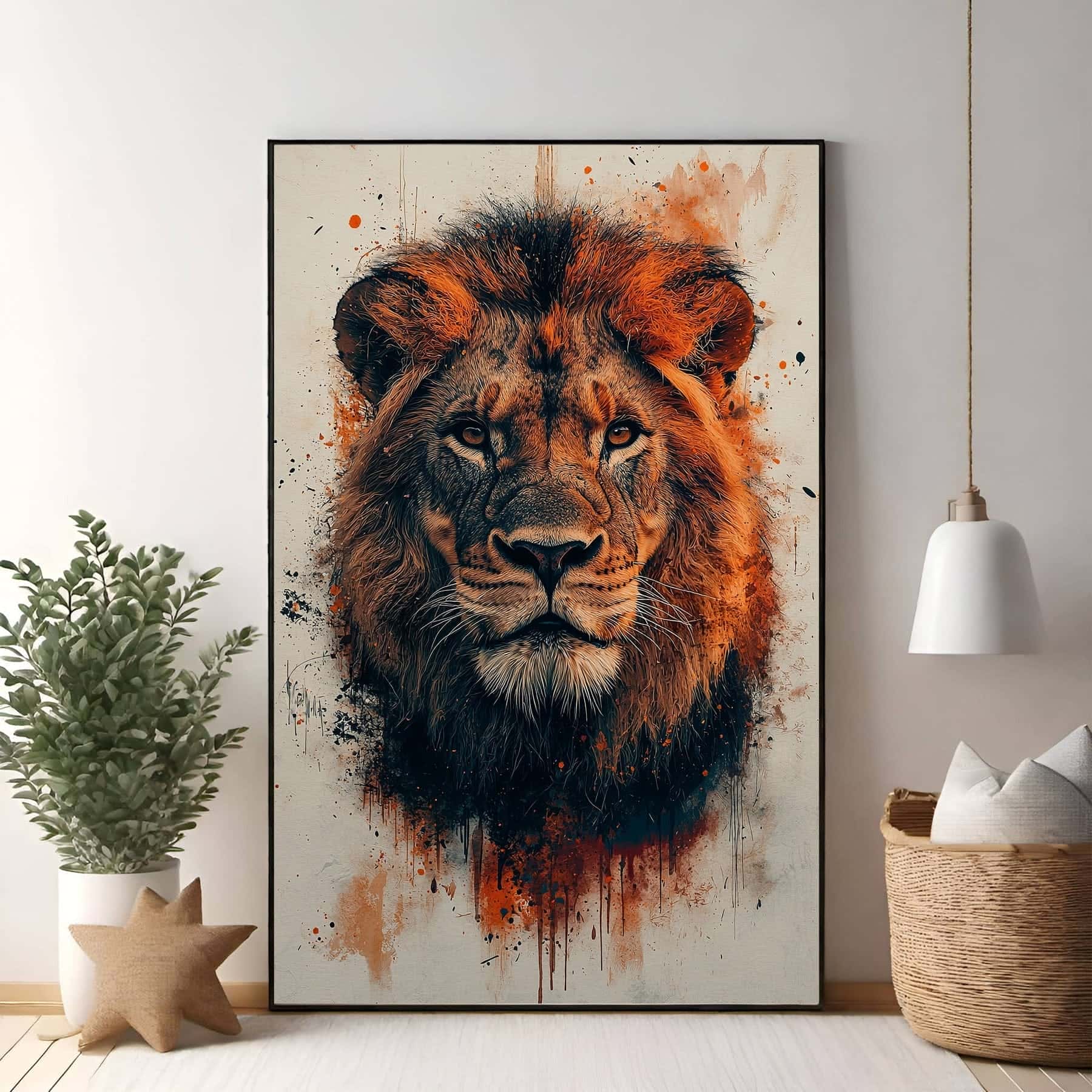 Lion | Wildlife Artwork | Nature Wall Art | A2 at XILEF Art