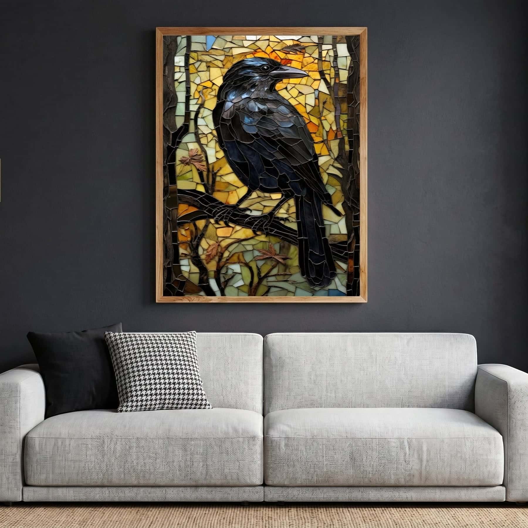 Raven | Wildlife Artwork | Nature Wall Art | A2 at XILEF Art