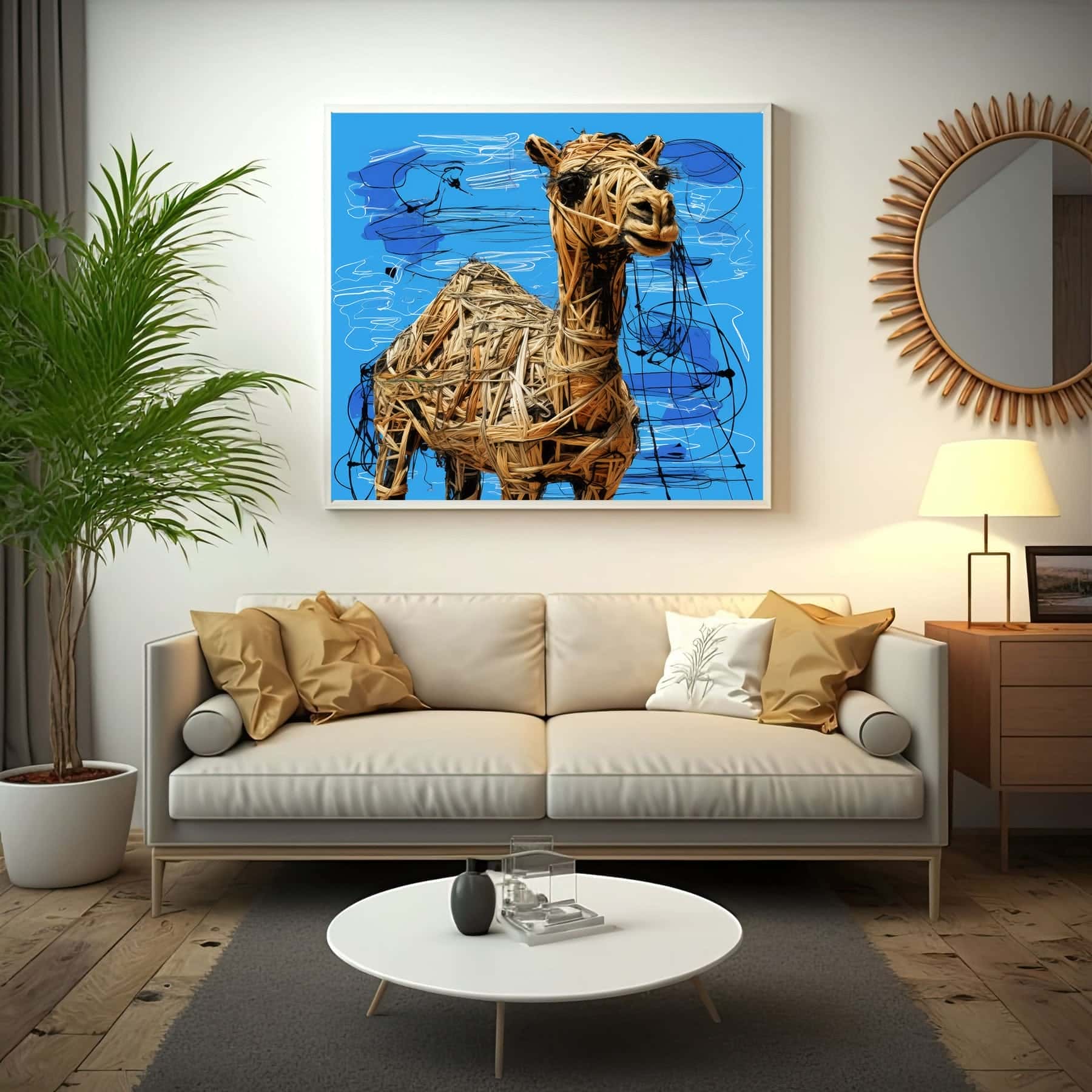 Textured Camel | Wildlife Artwork | Nature Wall Art | A2 at XILEF Art