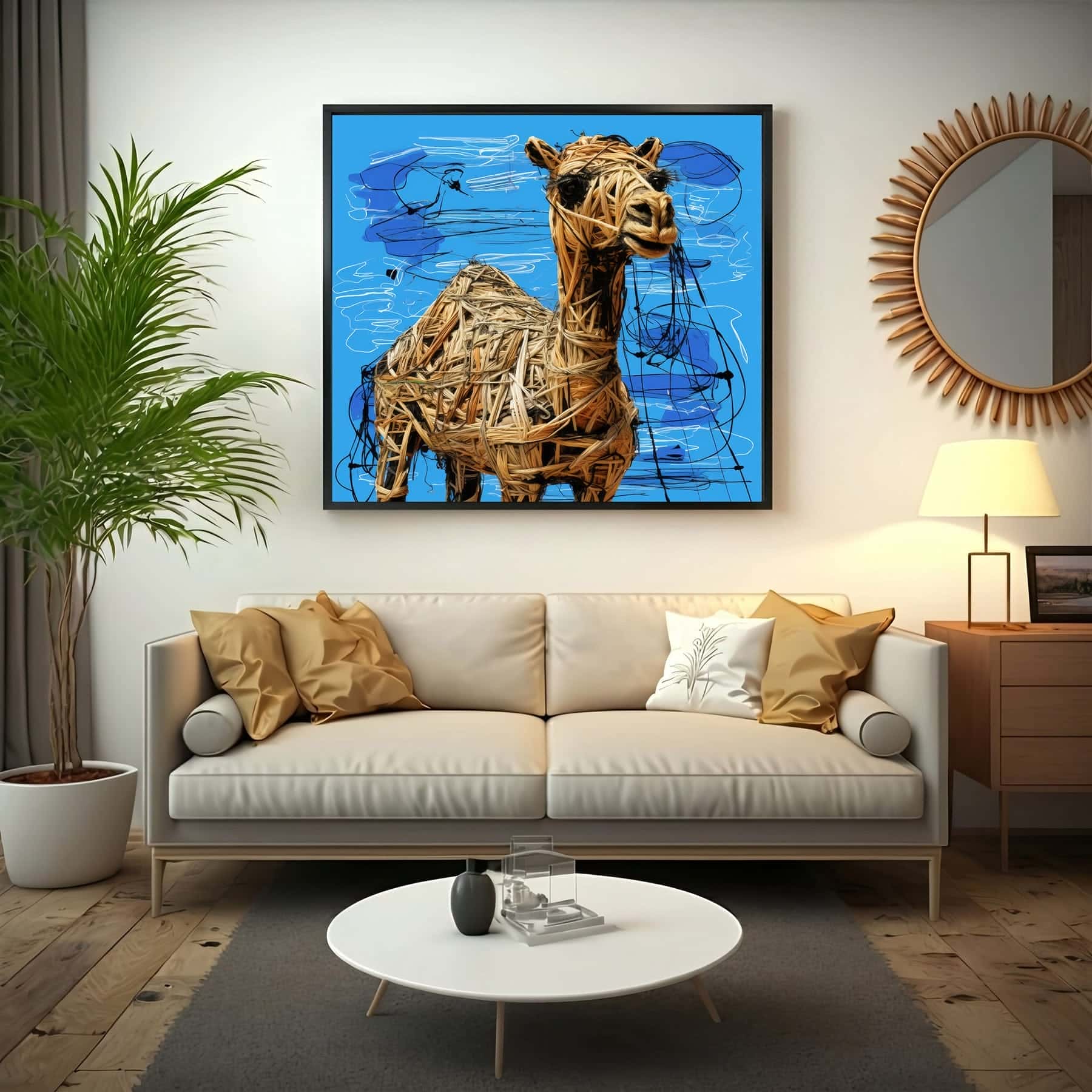 Textured Camel | Wildlife Artwork | Nature Wall Art | A2 at XILEF Art