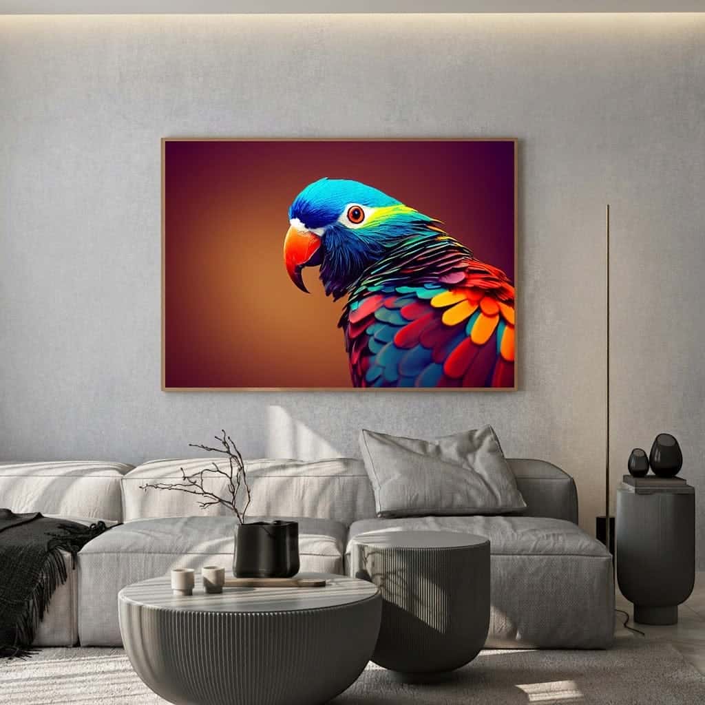 Tropical Parrot | Wildlife Artwork | Nature Wall Art | A2 at XILEF Art
